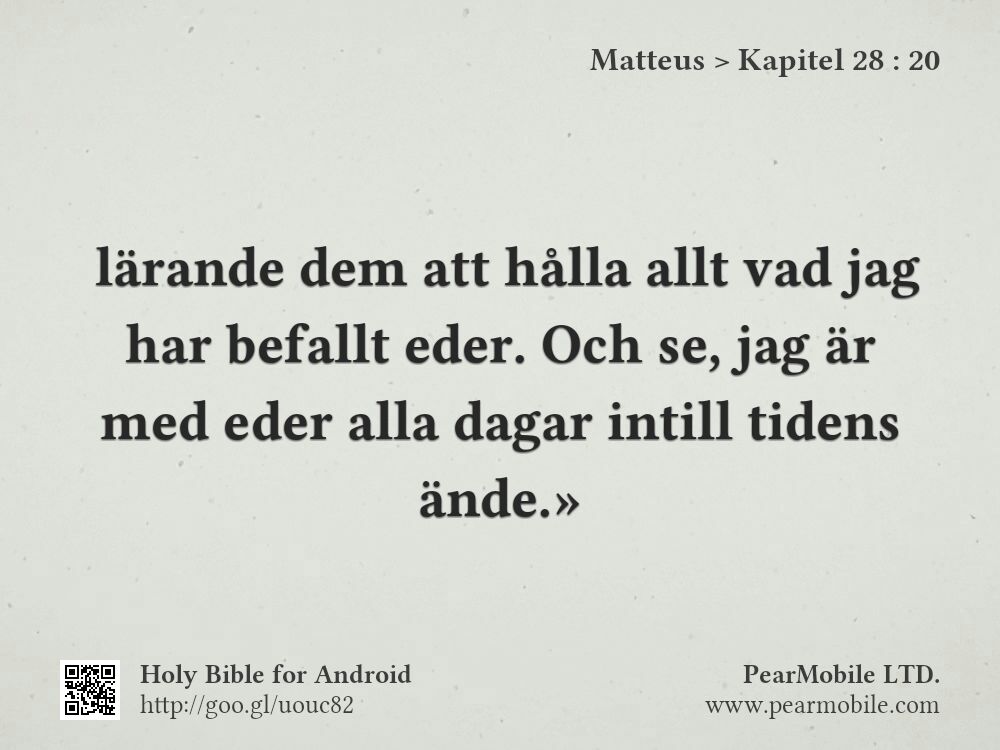 Matteus, Kapitel 28:20
